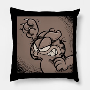 Inktober SCRATCHY Garfield Pillow