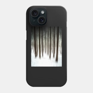 Snowy Forest Abstract Phone Case