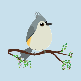 Cute egg shaped tufted titmouse T-Shirt