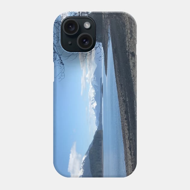 Southeast Alaska coastline with Glacial Mountains Phone Case by Alaskan Skald