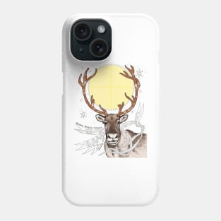 Reindeer Mother-dark background Phone Case