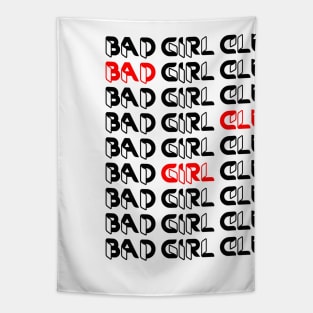 Bad Girl Club - Typographic Design Tapestry