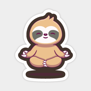 Cute Sloth Yoga Magnet