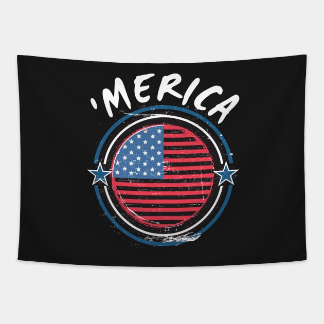 American Flag Tapestry by Prossori