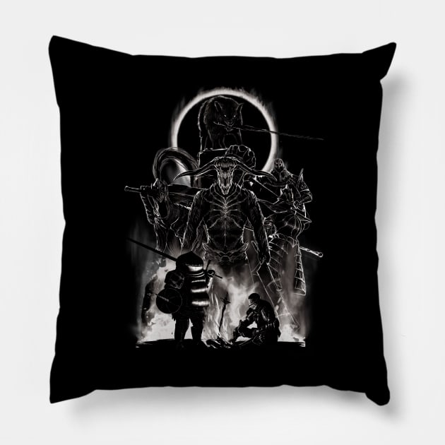 Firelink shrine Pillow by Werupz