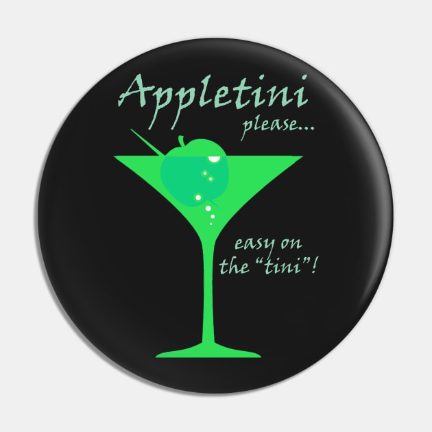 Appletini JD - Green Apple Pin by Uwaki