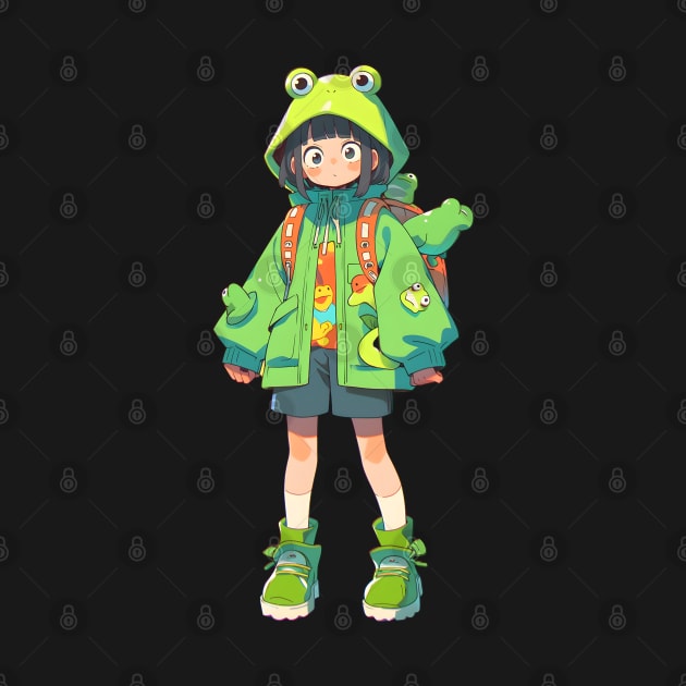 Kawaii Anime Frog Girl by ribbitpng