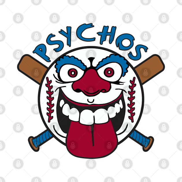 Psychos Baseball Logo by DavesTees