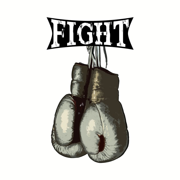 Vintage Boxing Gloves - Fight by media319