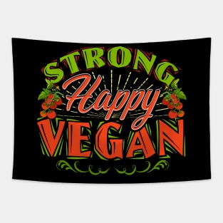 Strong Happy Vegan Vegetarian Based Diet Lifestyle Tapestry