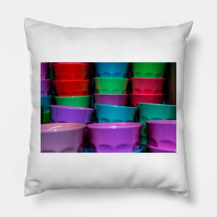 Plastic Coloured Cups Pillow