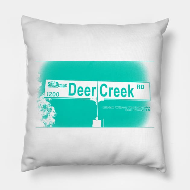 Deer Creek Road, San Dimas, California by Mistah Wilson Pillow by MistahWilson