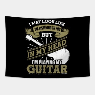 Funny Guitar Player Guitarist Gift Tapestry