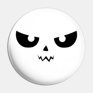 Scary Halloween Face Black Pin