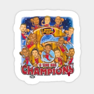 Vintage Chicago Bulls 1998 Caricature Championship Shirt Magnet