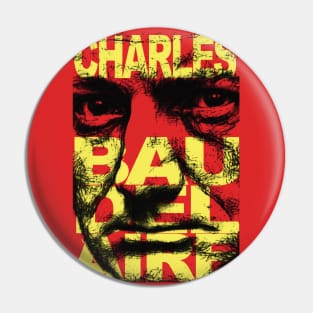 Charles Baudelaire Red and Yellow Pin