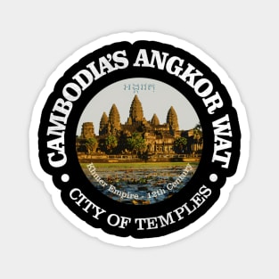 Vintage Angkor Wat Camping Mountain Nature Magnet