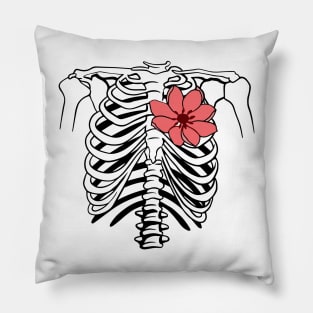 Skeleton flowers Pillow