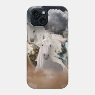 Wonderful wild animals, wolves and unicorns Phone Case