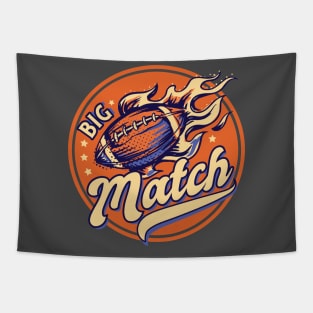 Big match - American football badge Tapestry