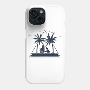 Surfboard And Scooter. Summer, Beach, Vacation. Geometric Style Phone Case