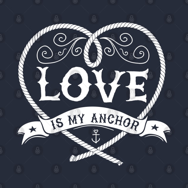 Nautical lettering: Love is my anchor by GreekTavern