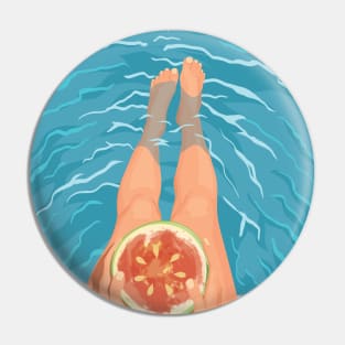 Watermelon Summer Beach Vibes Pin