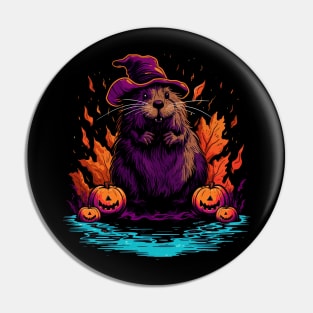 Nutria Halloween Pin