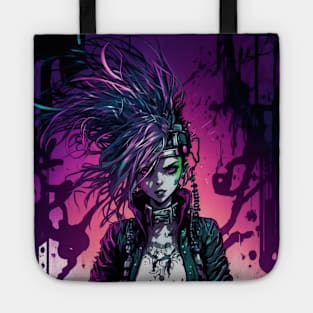 Cyberpunk Goth Girl Tote