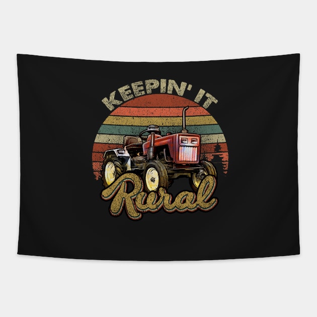 Keeping It Rural - Farmer Tapestry by BDAZ