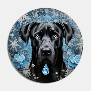 Black Great Dane Pin