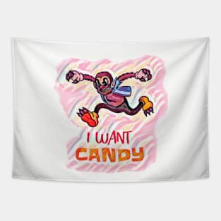 I Want Candy (running werewolf) Tapestry