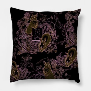 Dark Lucky Bunny Pillow