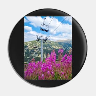 Mountain Ski Lift Pin