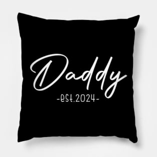 Daddy Est 2024 Daddy To Be New Dad Pillow