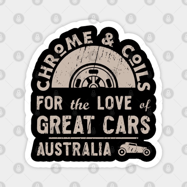 Great Cars - Chrome and Coils - Australia Magnet by CC I Design