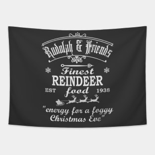 Rudolph & Friends, Finest Reindeer Food. "Energy for a foggy Christmas Eve" Tapestry