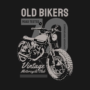 Old Bikers vintage 1970 motorcycle custom T-Shirt