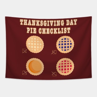 Thanksgiving Day Pie Checklist Tapestry