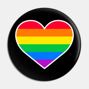 Rainbow Heart Pin