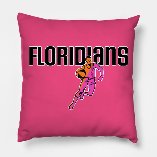 Defunct - Miami Floridians ABA Basketball 1969 Pillow by LocalZonly