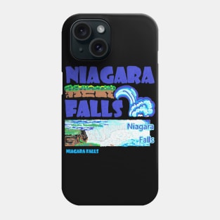 niagara falls, oil painting Phone Case