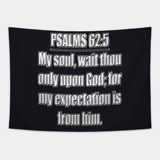 Psalm 62:5 KJV Bible Verse Tapestry