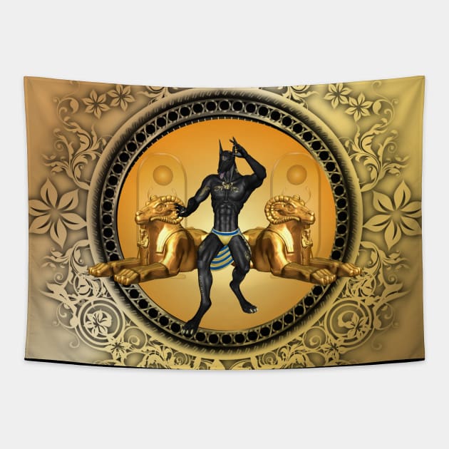 Anubis the egyptian god Tapestry by Nicky2342