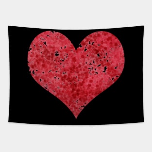 Big Red Heart Watercolor Tapestry