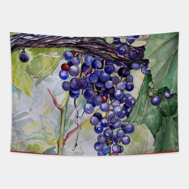 Grapes Tapestry by Zodiart