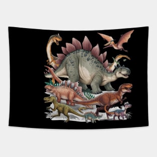 Types Of Dinosaurs Graphics Dino Identificatio Tapestry