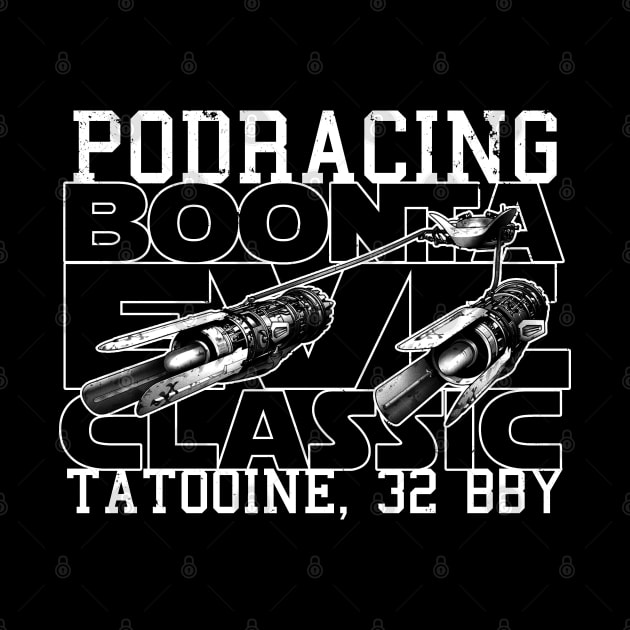 Podracing Sci-fi Movie Fictional Futuristic Racing Retro Poster by BoggsNicolas