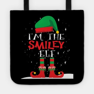 I'm the smiley elf.. Christmas funny family matching costume Tote