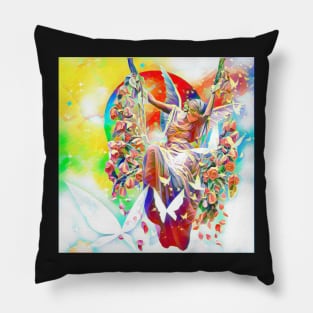 Angel On a Swing Pillow